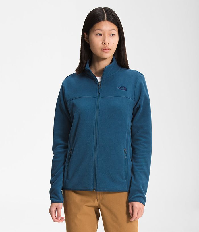 The North Face Softshell Jacket TKA Glacier Full Zip Blue - Womens - Thailand EBMZO-8167